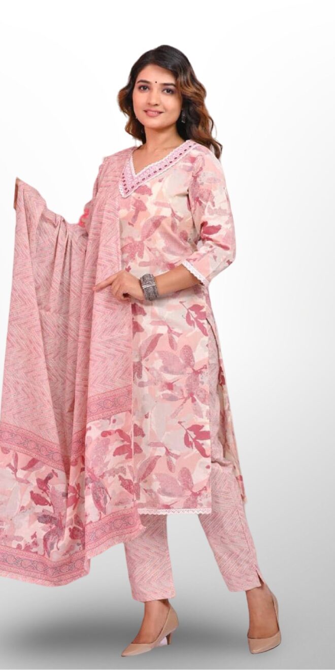 Light Purple Elegance - Cotton Suit Set